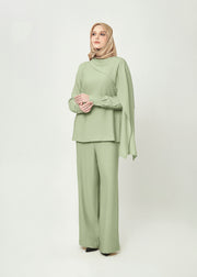 Asym Draped Sets - Celery Mist by Minnaba